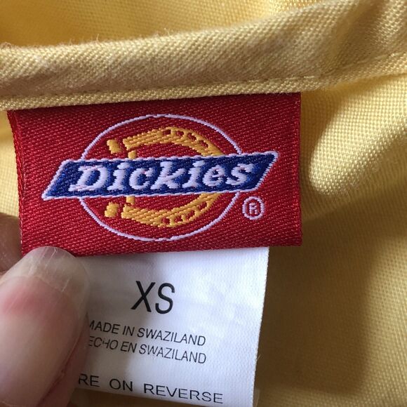 Dickies Women’s Yellow Scrub Top Embroidered Philippine Islands Pockets Size XS - Picture 3 of 13